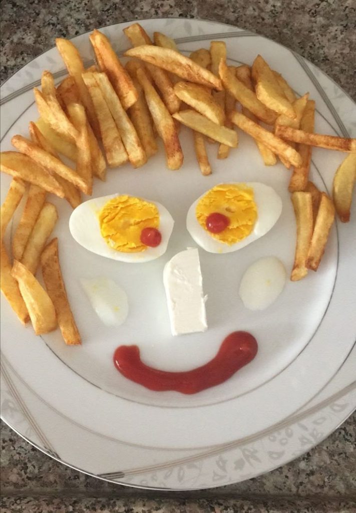 وجبة على شكل طفل مشاغب