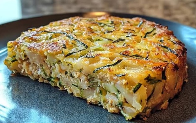 2 ـــ كعكة الكوسا والدجاج المالحة