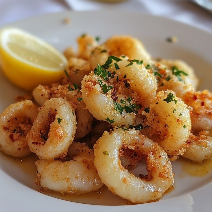 شرائح الكالمار المقلية والمقرمشة