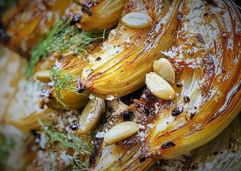 شمر "بسباس" معسل ومحمر في الفرن