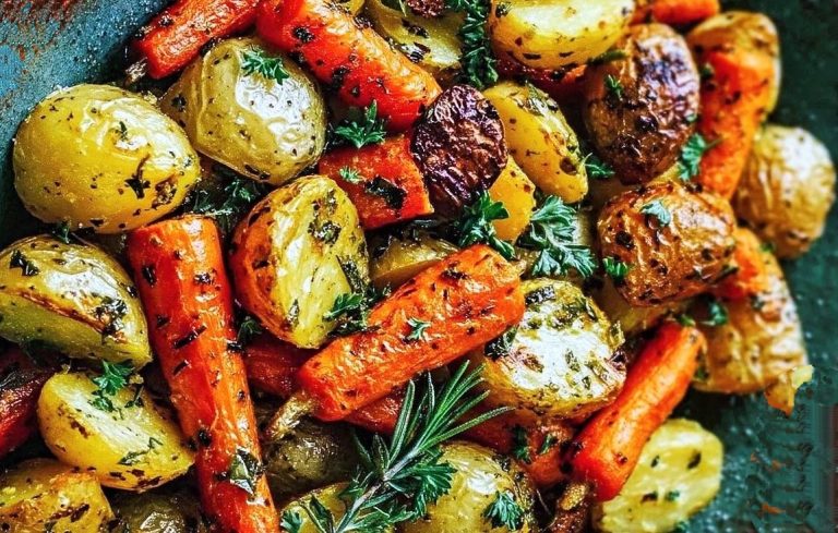 خضار في الفرن بالزبدة والاعشاب المنسمة