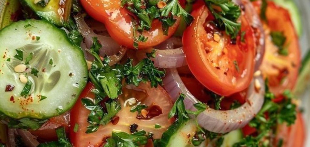 سلطة الطماطم والخيار
